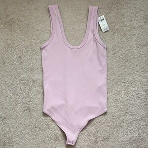 Pink Scoop Tank Body Suit